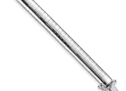 14k White Gold Polished Domed Omega Necklace