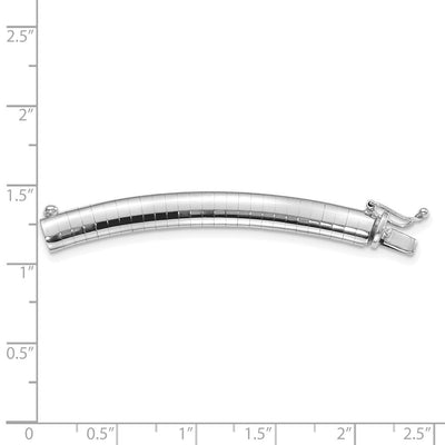 14K White Gold Standard Weight Domed Omega Extender for Necklace, 2 x 6mm