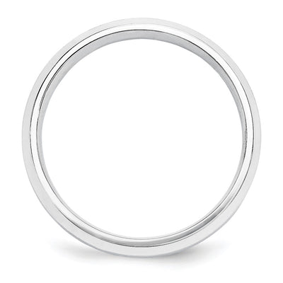 Platinum Polished Beveled Edge Wedding Band