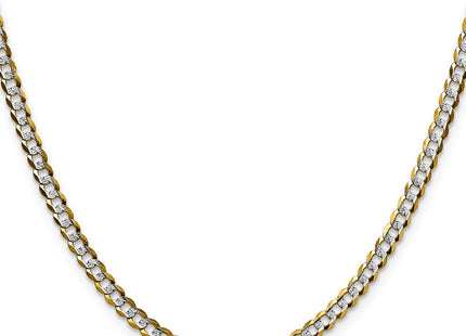 14k Yellow & Rhodium Chains Style PCB100 - Classique Jewelry Inc.