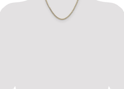 14k Lightweight Pav Flat Cuban Chain (Style PCB100-18)