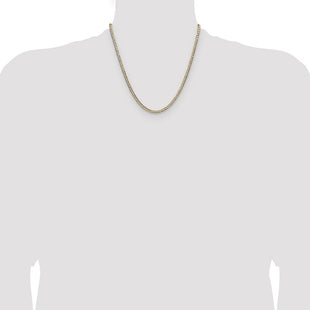 14k Lightweight Pav Flat Cuban Chain (Style PCB100-20)