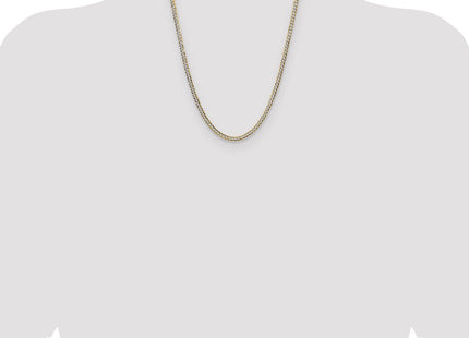 14k Lightweight Pav Flat Cuban Chain (Style PCB100-22)