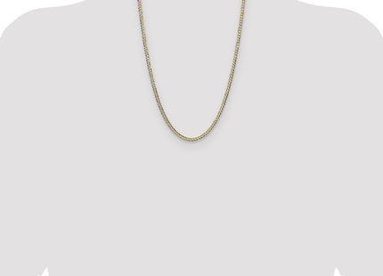 14k Yellow & Rhodium Chains Style PCB100 - Classique Jewelry Inc.