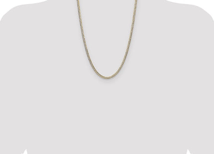 14k Lightweight Pav Flat Cuban Chain (Style PCB100-24)