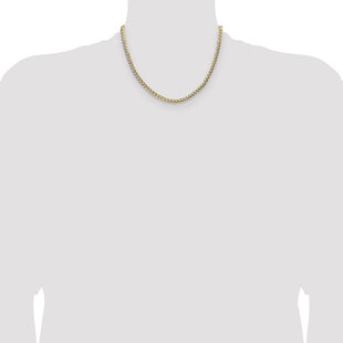 14k Lightweight Pav Flat Cuban Chain (Style PCB120-18)