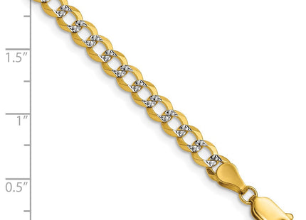 14k Lightweight Pav Flat Cuban Chain (Style PCB120-8)