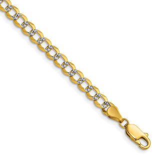 14k Lightweight Pav Flat Cuban Chain (Style PCB120-8)