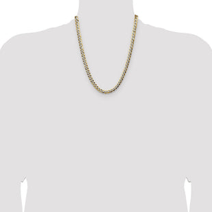 14k Lightweight Pav Flat Cuban Chain (Style PCB180-22)