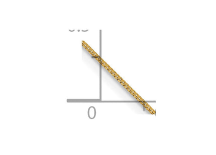 14K gold box link anklet, alternate view