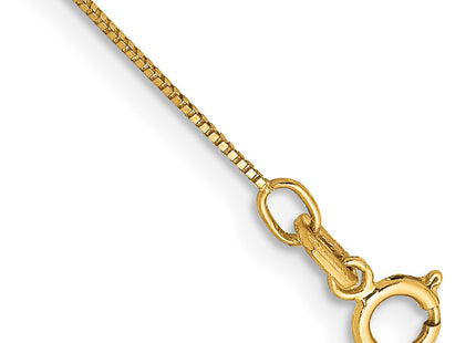 14K gold box link anklet