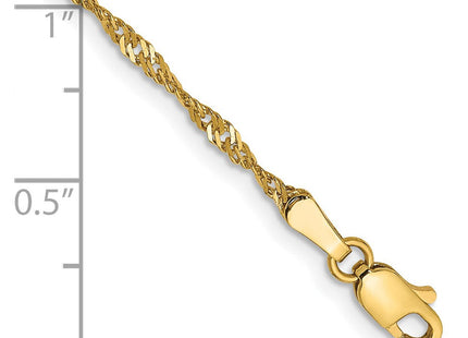 14K Singapore with Lobster Clasp Chain (Style PEN10-7)