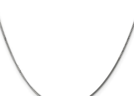 14K white gold curb link chain, alternate view