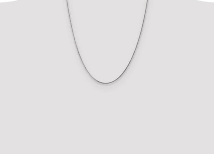 14K white gold curb link chain, further view
