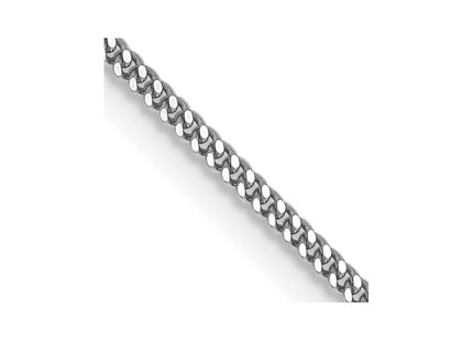 14K white gold curb link chain