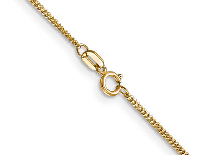 14K gold curb link chain, another view