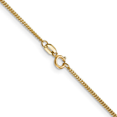 14K . Curb with Spring Ring Clasp Pendant Chain