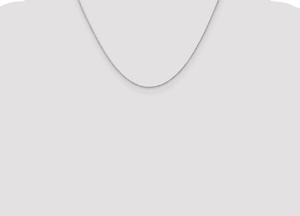 14K White Gold . Light Baby Rope with Spring Ring Clasp Chain (Style PEN108-18)