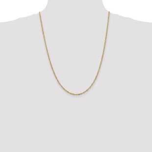 14K Singapore with Lobster Clasp Chain (Style PEN11-24)