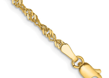 14K Singapore with Lobster Clasp Chain (Style PEN11-7)