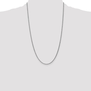 14K White Gold Spiga with Lobster Clasp Chain (Style PEN121-26)