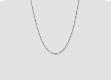 14K White Gold Spiga with Lobster Clasp Chain (Style PEN122-24)