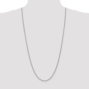 14K White Gold Spiga with Lobster Clasp Chain (Style PEN122-30)