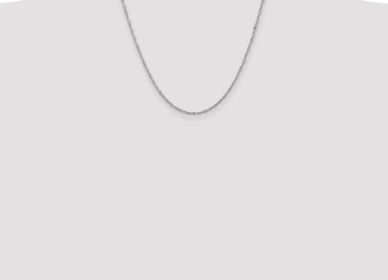 14K White Gold Singapore with Lobster Clasp Chain (Style PEN124-20)