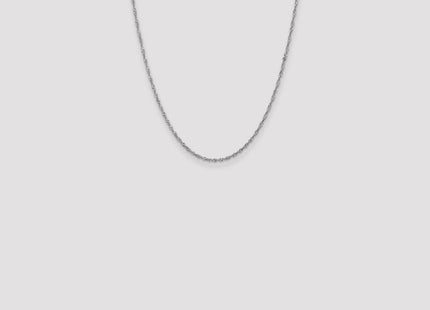 14K White Gold Singapore with Lobster Clasp Chain (Style PEN124-22)