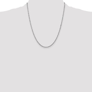 14K White Gold Singapore with Lobster Clasp Chain (Style PEN124-22)