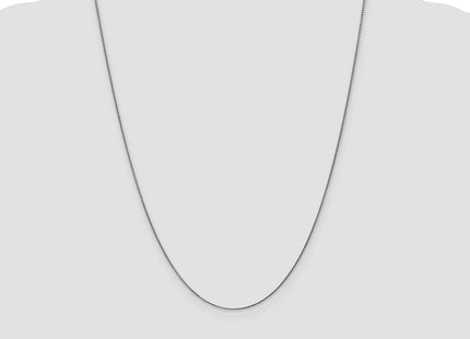 14K White Gold Diamond-cut Spiga with Spring Ring Clasp Chain (Style PEN126-24)