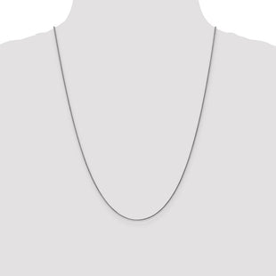 14K White Gold Diamond-cut Spiga with Spring Ring Clasp Chain (Style PEN126-24)