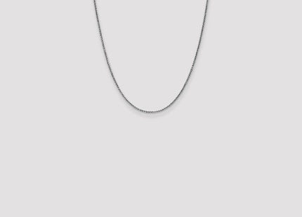 14K White Gold . Diamond-cut Spiga with Lobster Clasp Chain (Style PEN128-22)
