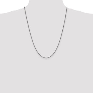 14K White Gold . Diamond-cut Spiga with Lobster Clasp Chain (Style PEN128-24)