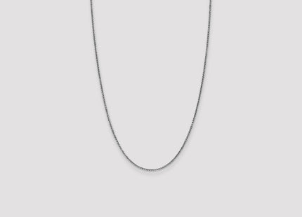 14K White Gold . Diamond-cut Spiga with Lobster Clasp Chain (Style PEN128-26)