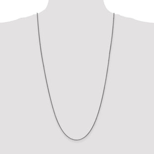 14K White Gold . Diamond-cut Spiga with Lobster Clasp Chain (Style PEN128-30)