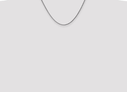 14K White Gold . Diamond-cut Spiga with Lobster Clasp Chain (Style PEN129-18)