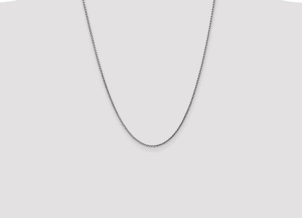 14K White Gold . Diamond-cut Spiga with Lobster Clasp Chain (Style PEN129-24)