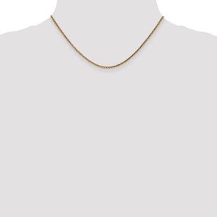 14K Diamond-cut Spiga with Lobster Clasp Chain (Style PEN131-16)