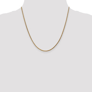 14K Diamond-cut Spiga with Lobster Clasp Chain (Style PEN131-20)