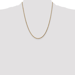 14K Diamond-cut Spiga with Lobster Clasp Chain (Style PEN131-22)