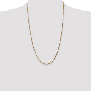 14K Diamond-cut Spiga with Lobster Clasp Chain (Style PEN131-26)