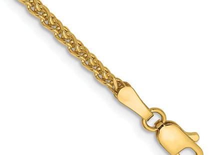 14K Diamond-cut Spiga with Lobster Clasp Bracelet, 7 x 2.1mm