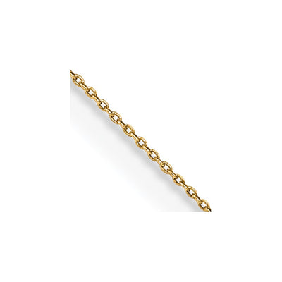 14K . Round Open Link Cable Anklet