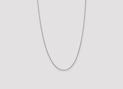 14K White Gold Round Open Link Cable with Lobster Clasp Chain (Style PEN137-26)