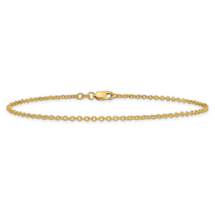 14K Forzantine Cable with Lobster Clasp Anklet (Style PEN138-10)