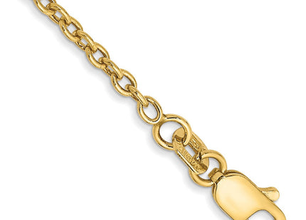 14K Forzantine Cable with Lobster Clasp Anklet (Style PEN138-9)