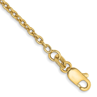 14K Forzantine Cable with Lobster Clasp Anklet (Style PEN138-9)