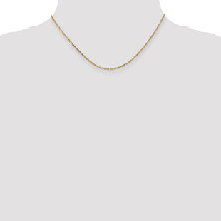 14K Solid Diamond-cut Cable with Lobster Clasp Chain (Style PEN141-16)