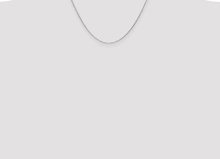14K White Gold Diamond-cut Cable with Lobster Clasp Chain (Style PEN144-18)